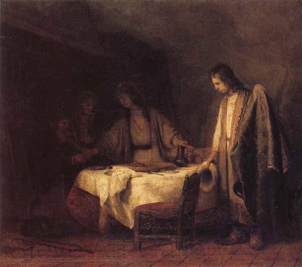 Samuel Dircksz van Hoogstraten Tobias's Farewell to His Parents Norge oil painting art